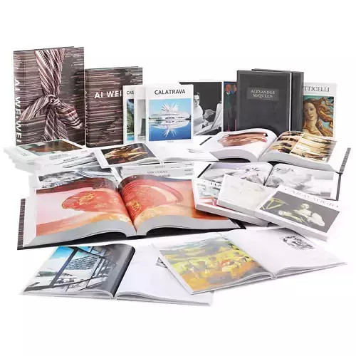 Book Set 2 gift of books 3D model