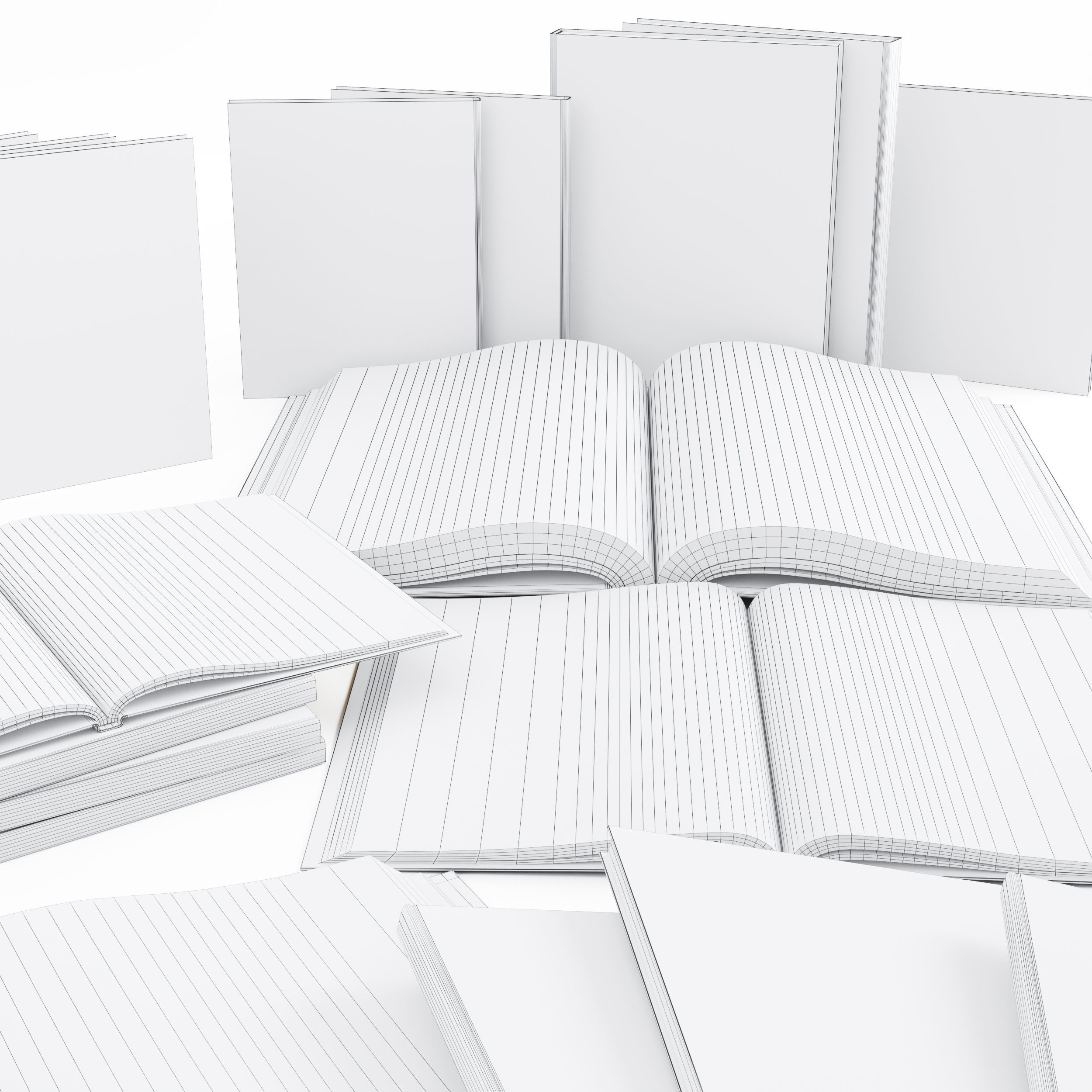 Book Set 2 gift of books 3D model_9