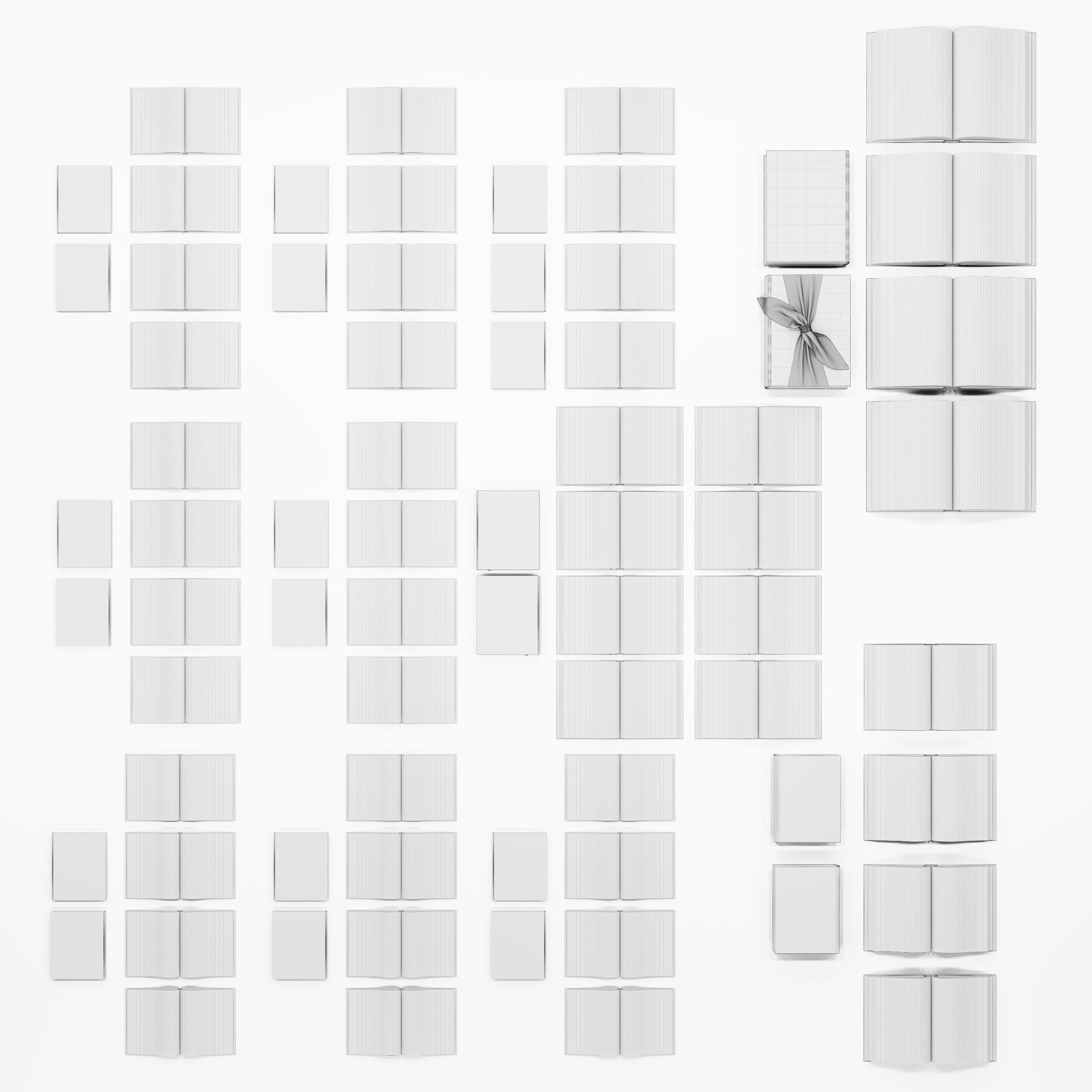 Book Set 2 gift of books 3D model_5