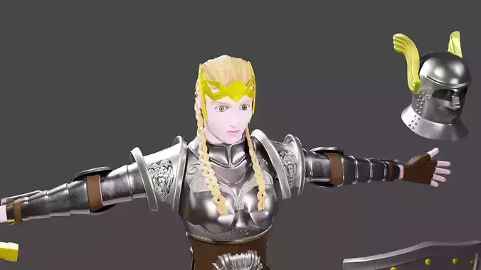 Lionella female knight in armor