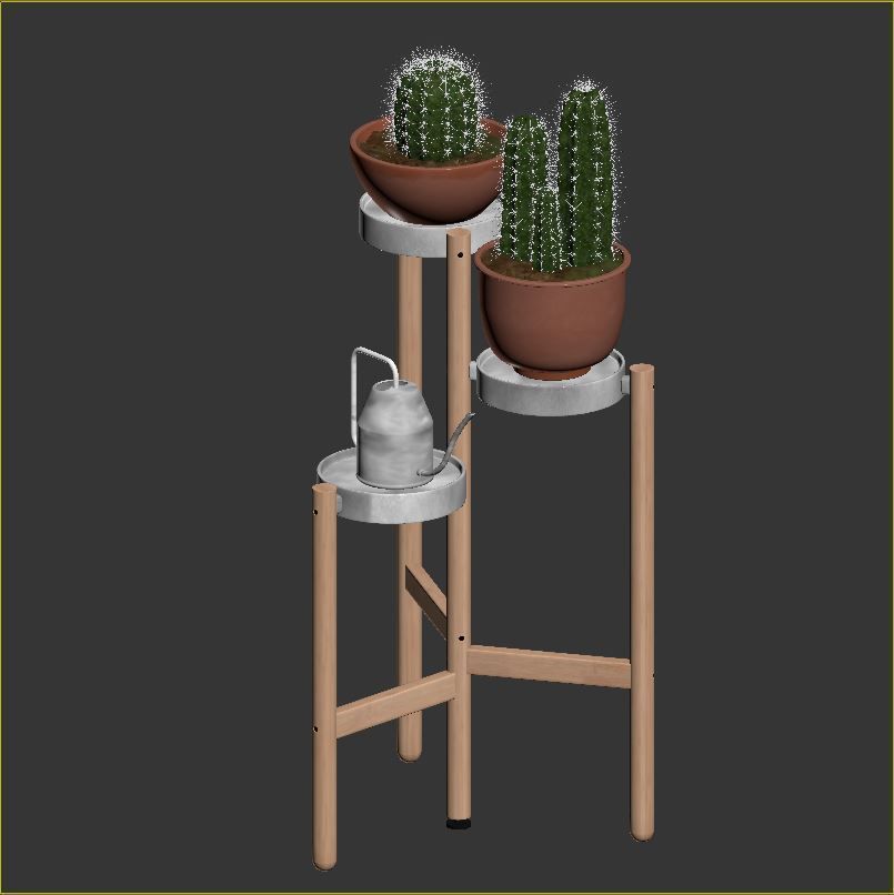 SATSUMAS Plant Stand 2 3D model_4
