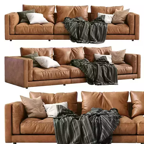 Flexform Leather Sofa LUCIEN