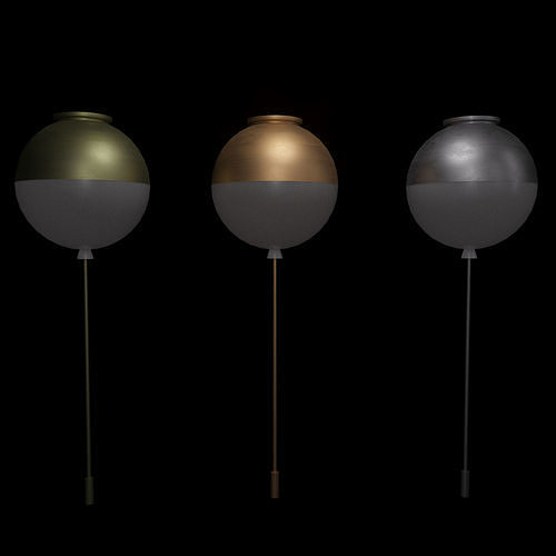  round lamp Free low-poly 3D model