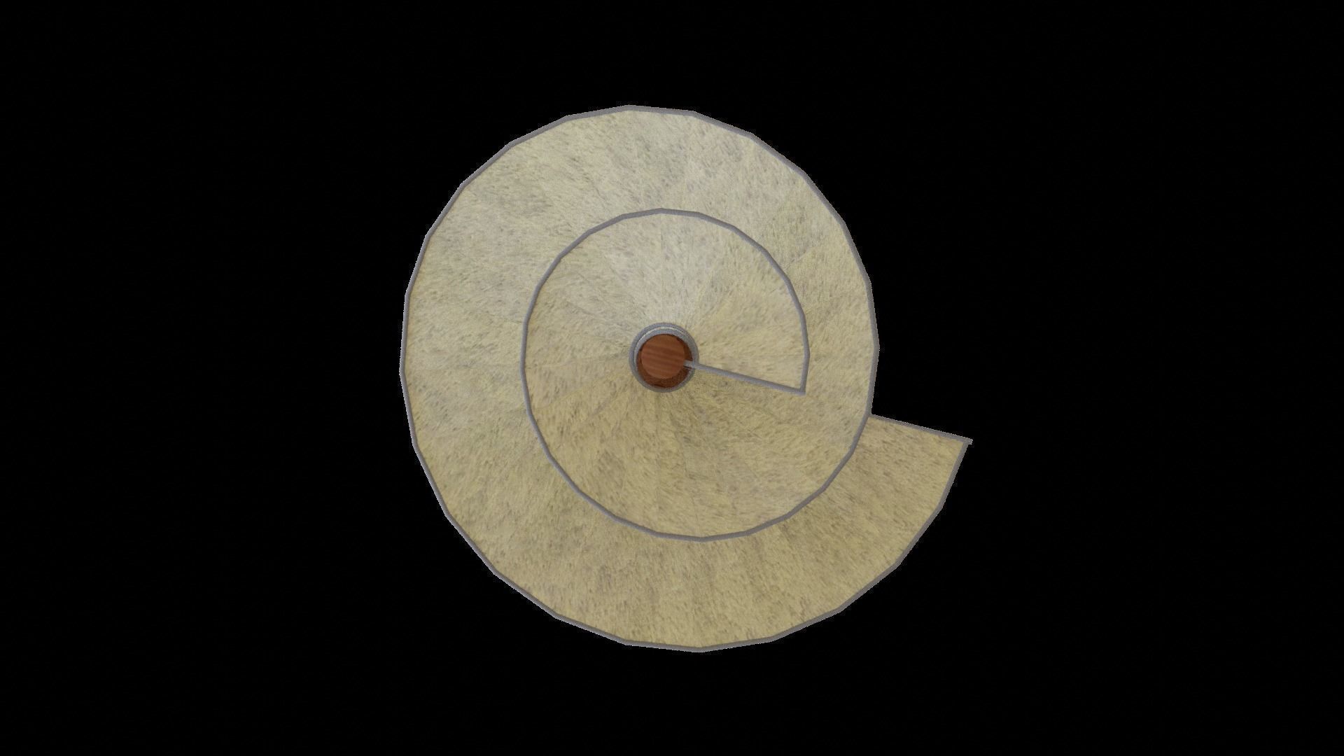  Aerial Screw Low-poly 3D model_4