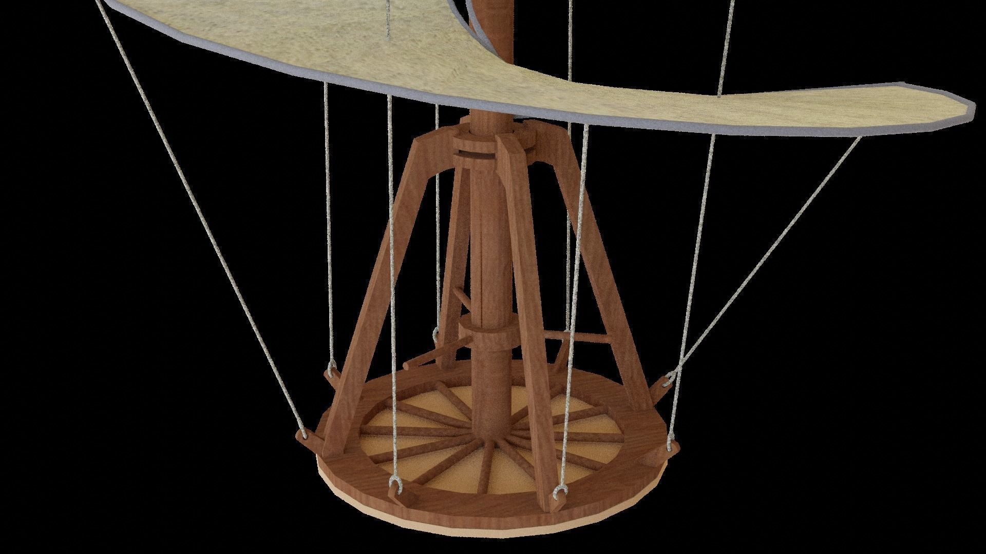  Aerial Screw Low-poly 3D model_5