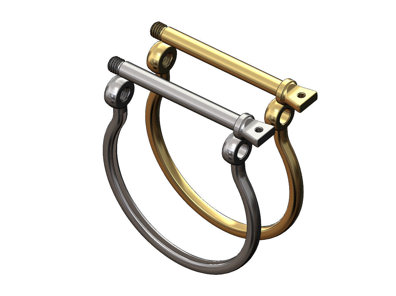 Screw cuff Sailing buckle bracelet 3D print model_1