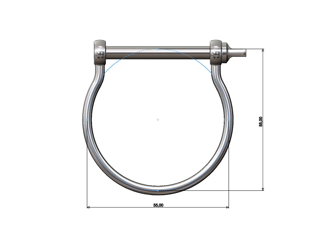 Screw cuff Sailing buckle bracelet 3D print model_7