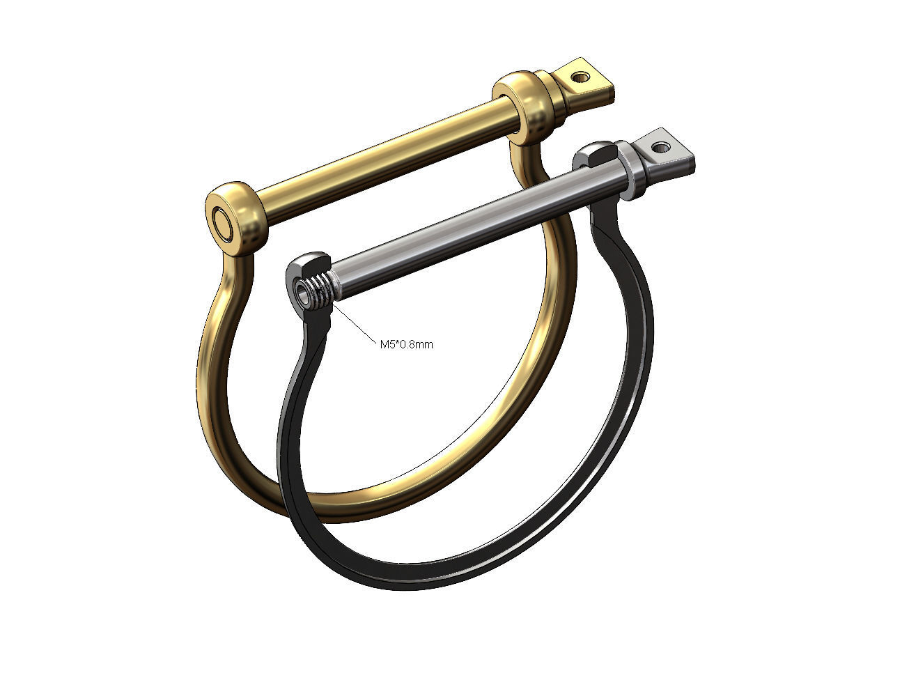 Screw cuff Sailing buckle bracelet 3D print model_9