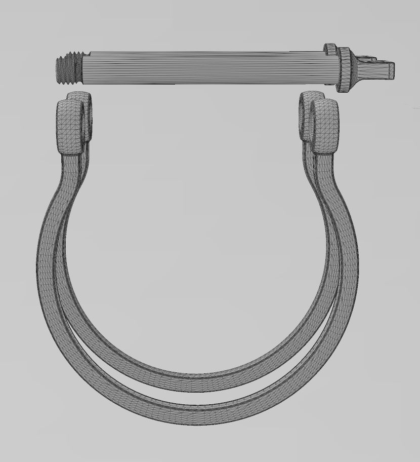 Screw cuff Sailing buckle bracelet 3D print model_17