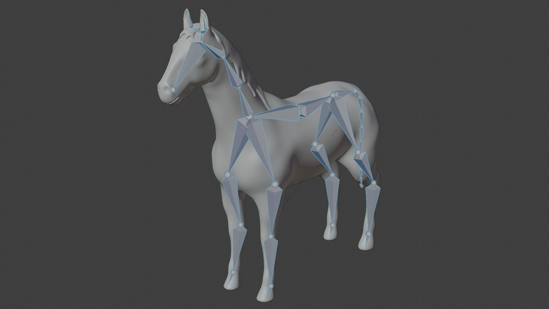 Brown Horse Stallion fully rigged low poly Low-poly 3D model_8