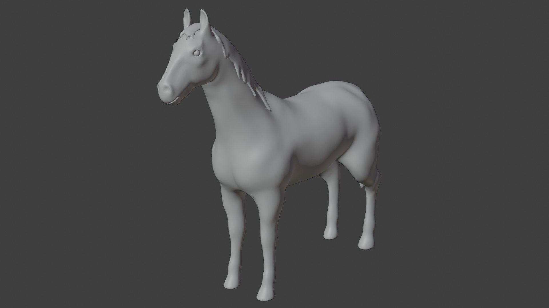 Brown Horse Stallion fully rigged low poly Low-poly 3D model_7