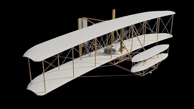 Wright Flyer Low-poly 3D model