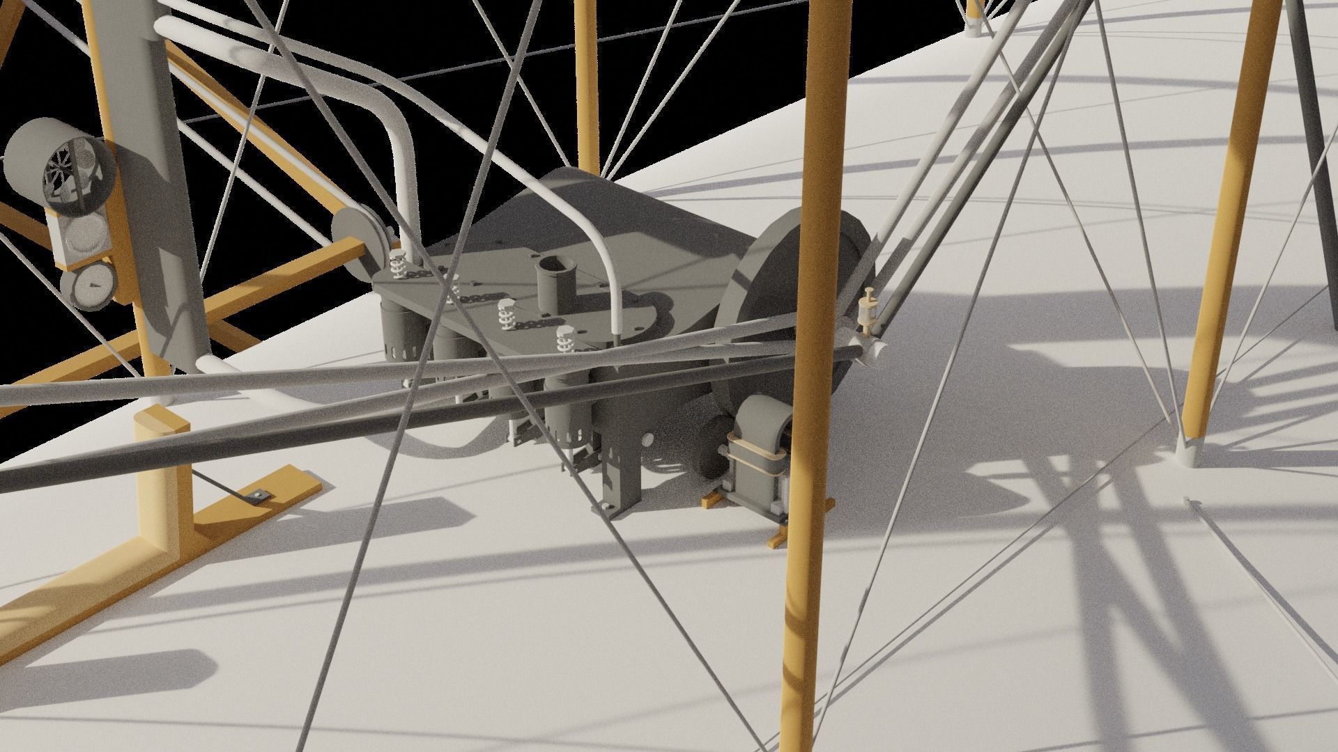 Wright Flyer Low-poly 3D model_6
