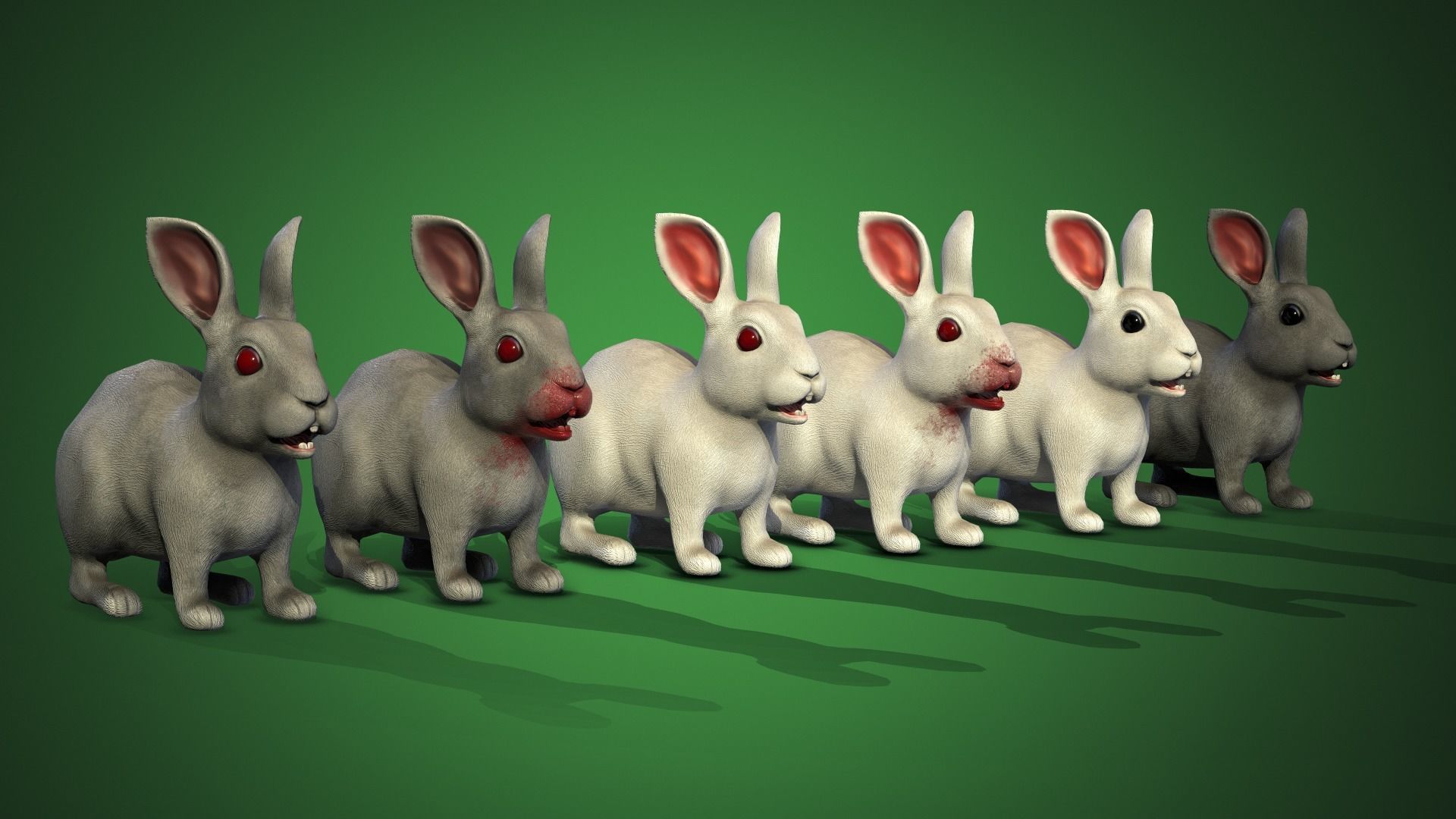 Bunny Rigged Animated Game-ready Low-poly 3D model_5