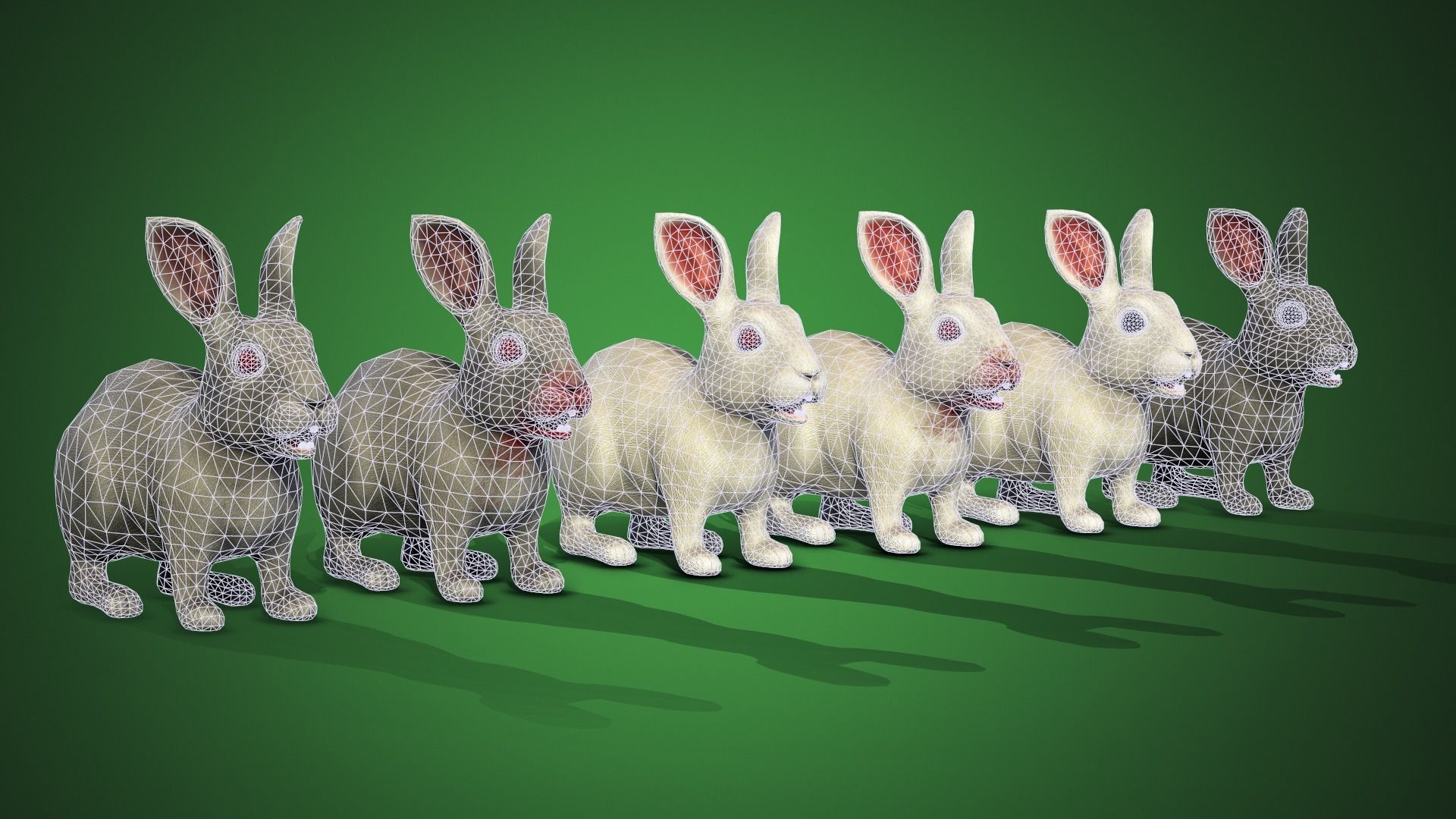 Bunny Rigged Animated Game-ready Low-poly 3D model_6