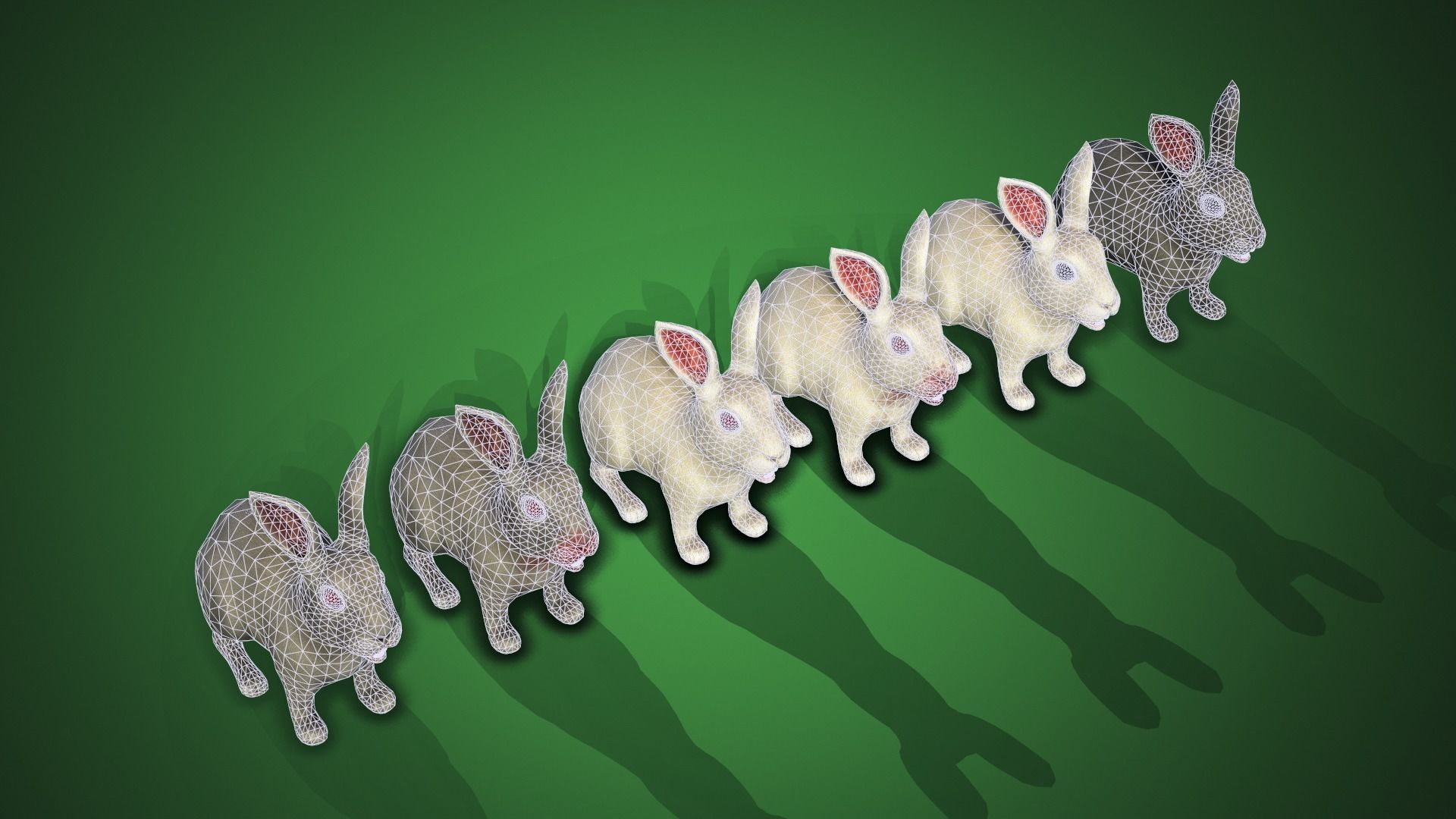 Bunny Rigged Animated Game-ready Low-poly 3D model_4