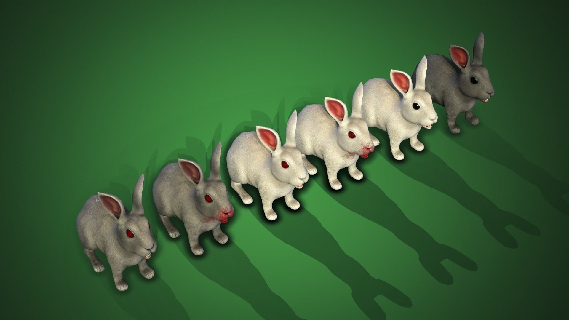 Bunny Rigged Animated Game-ready Low-poly 3D model_3