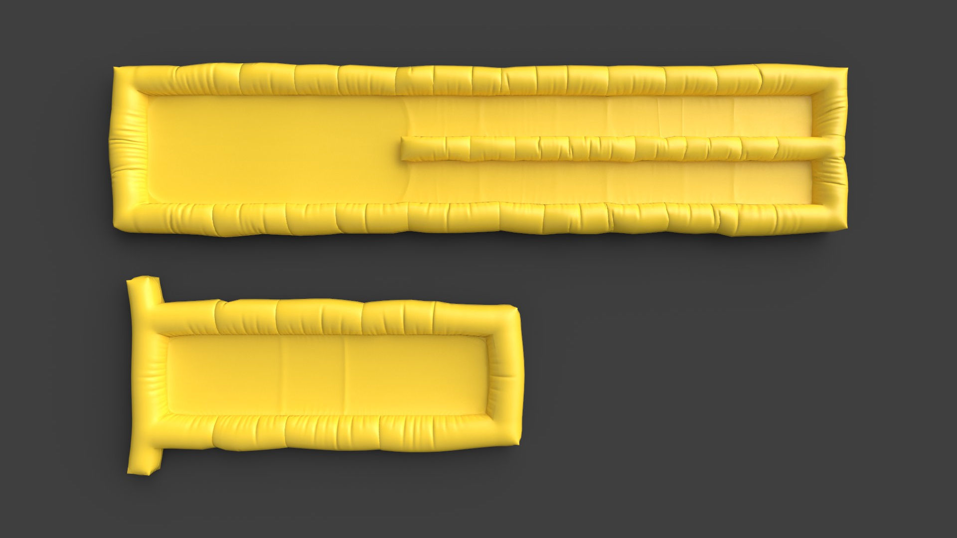 Inflatable rescue raft - 2 variants - 3 LODs Low-poly 3D model_3