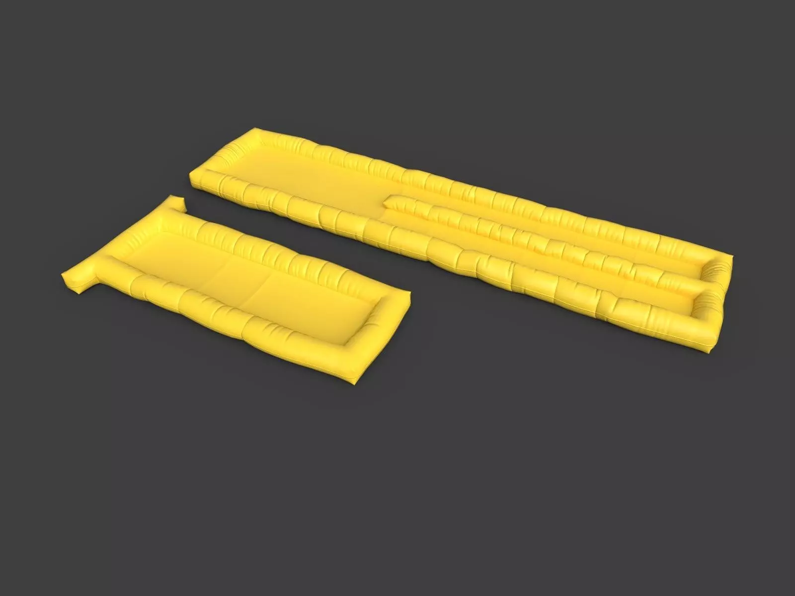 Inflatable rescue raft - 2 variants - 3 LODs Low-poly 3D model_0