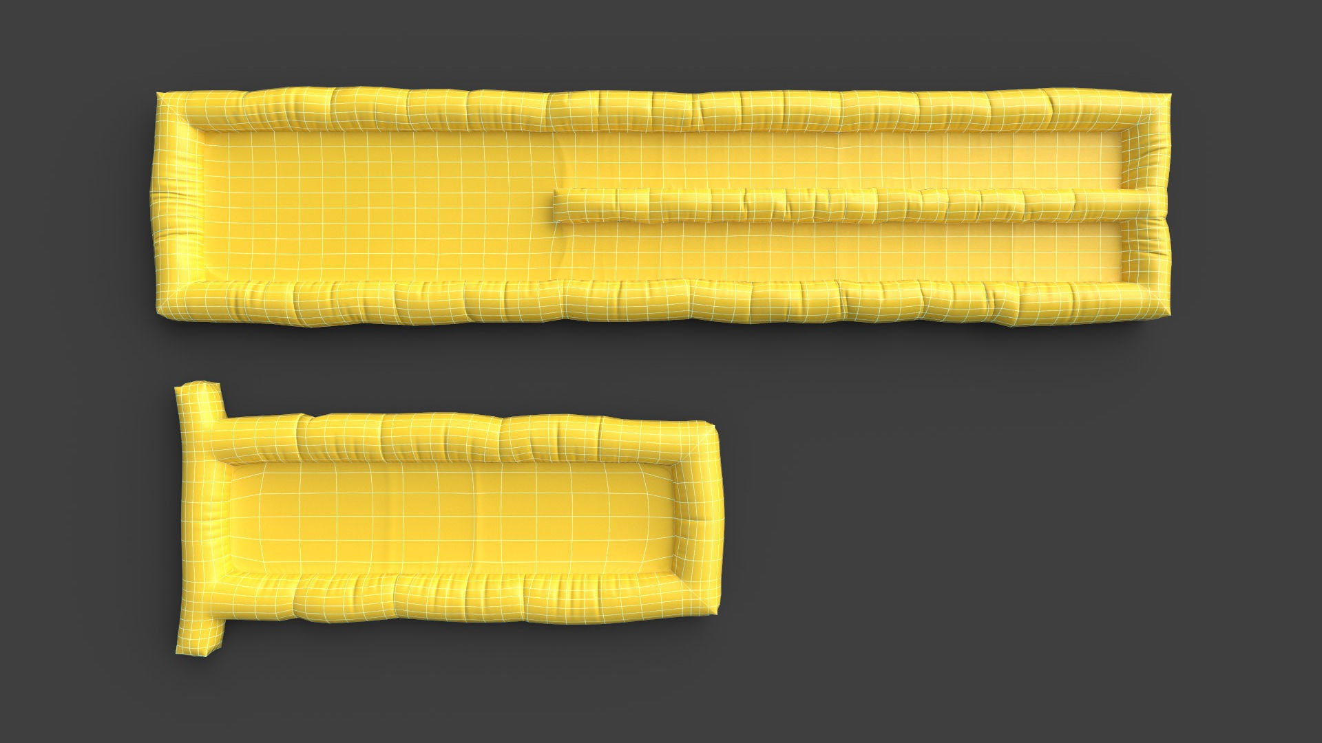 Inflatable rescue raft - 2 variants - 3 LODs Low-poly 3D model_4