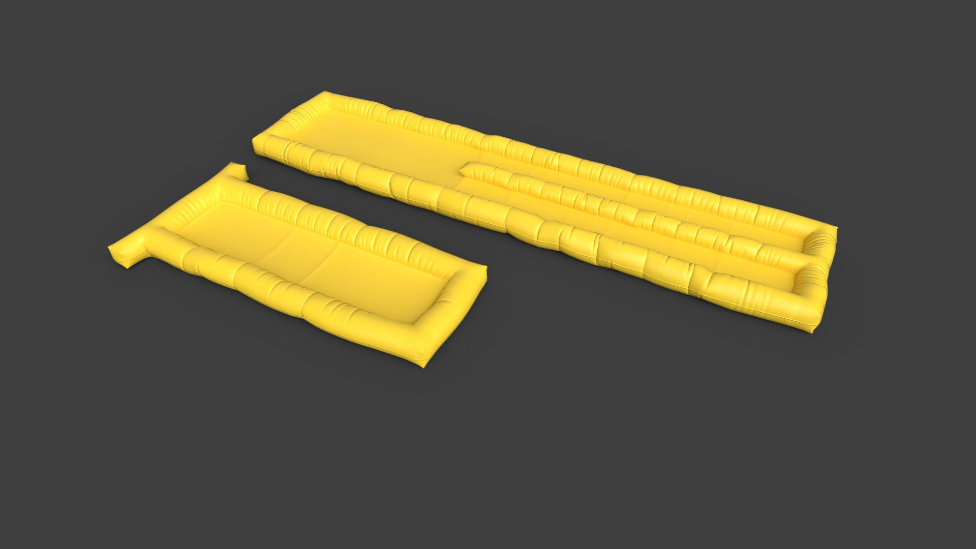Inflatable rescue raft - 2 variants - 3 LODs Low-poly 3D model_1