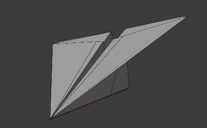 Paper Plane Low-poly 3D model_8