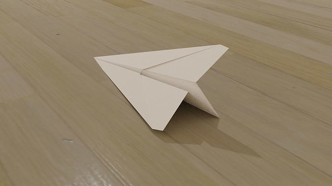 Paper Plane Low-poly 3D model