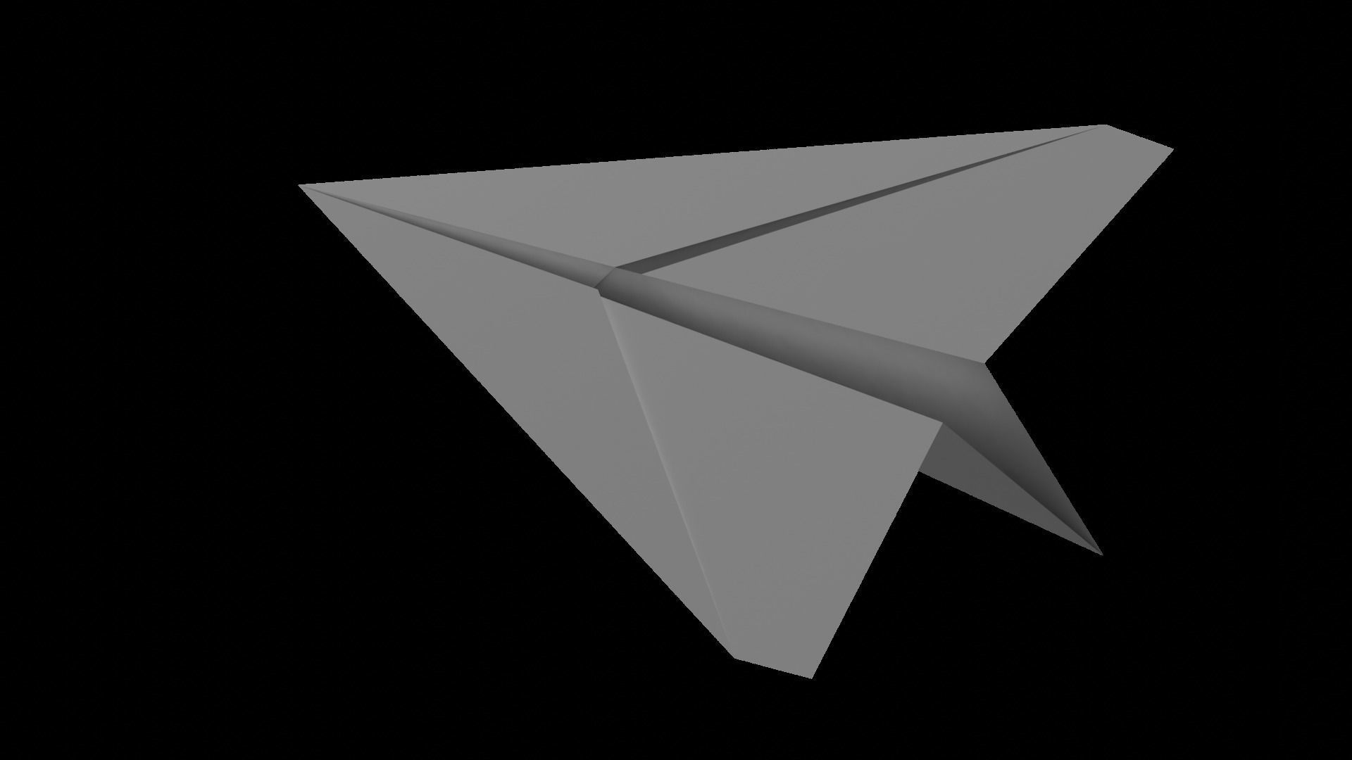 Paper Plane Low-poly 3D model_4