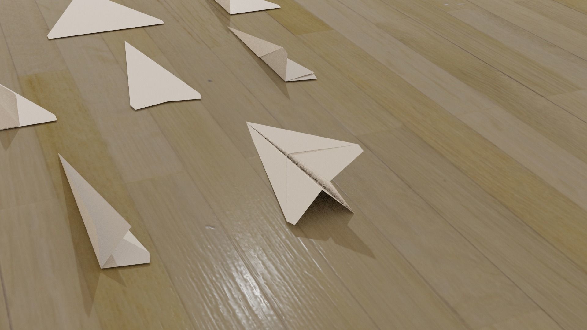 Paper Plane Low-poly 3D model_1