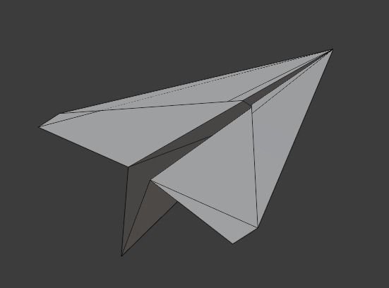 Paper Plane Low-poly 3D model_7