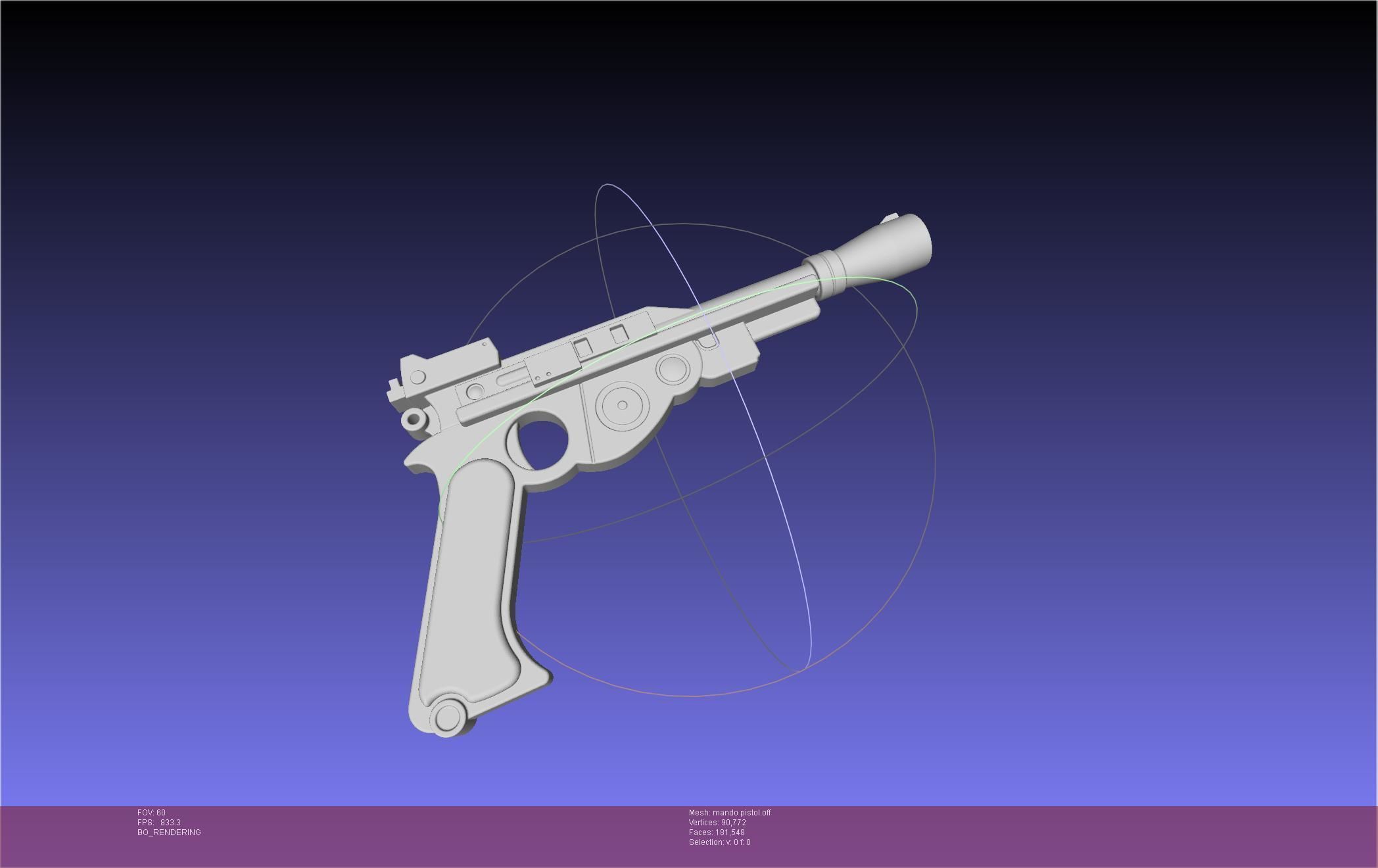 Star Wars The Mandalorian Blaster Pistol Basic Model 3D model_45