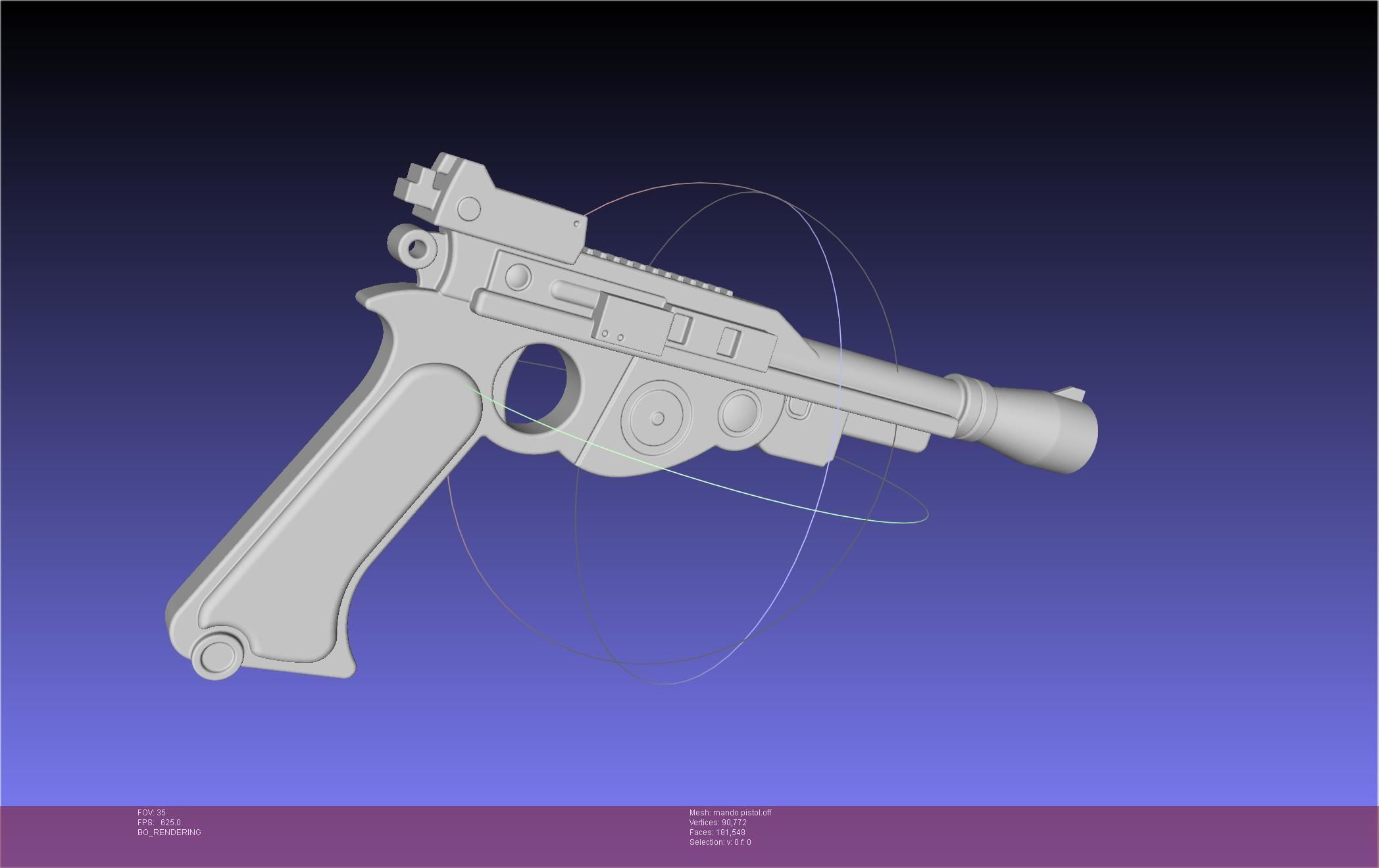Star Wars The Mandalorian Blaster Pistol Basic Model 3D model_95