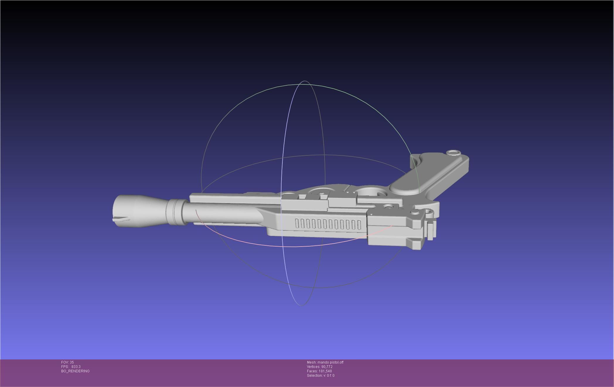 Star Wars The Mandalorian Blaster Pistol Basic Model 3D model_117