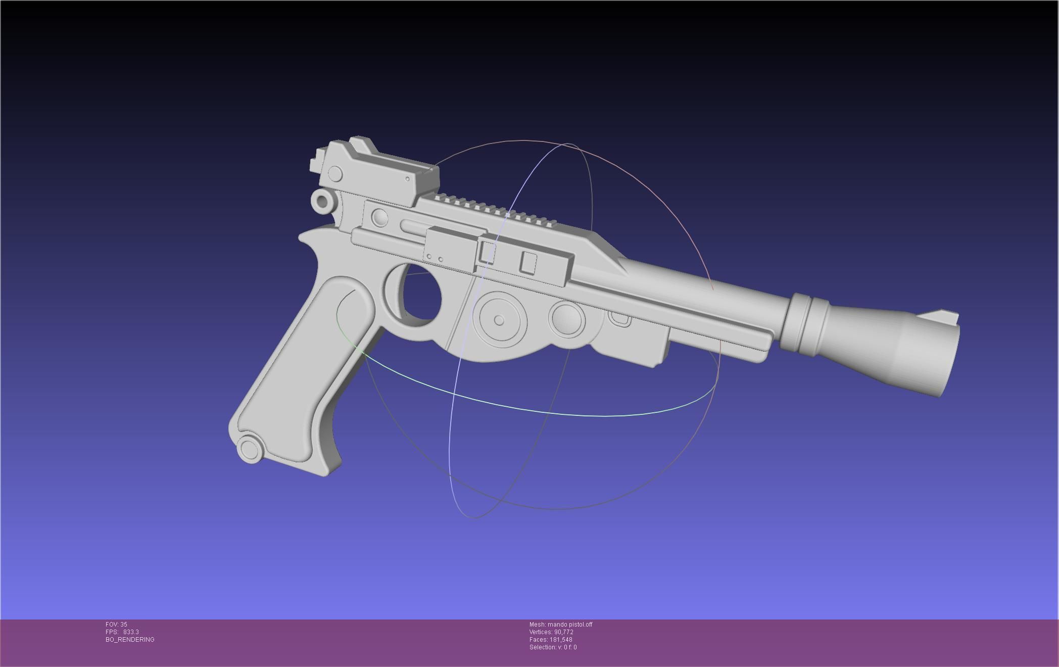 Star Wars The Mandalorian Blaster Pistol Basic Model 3D model_98