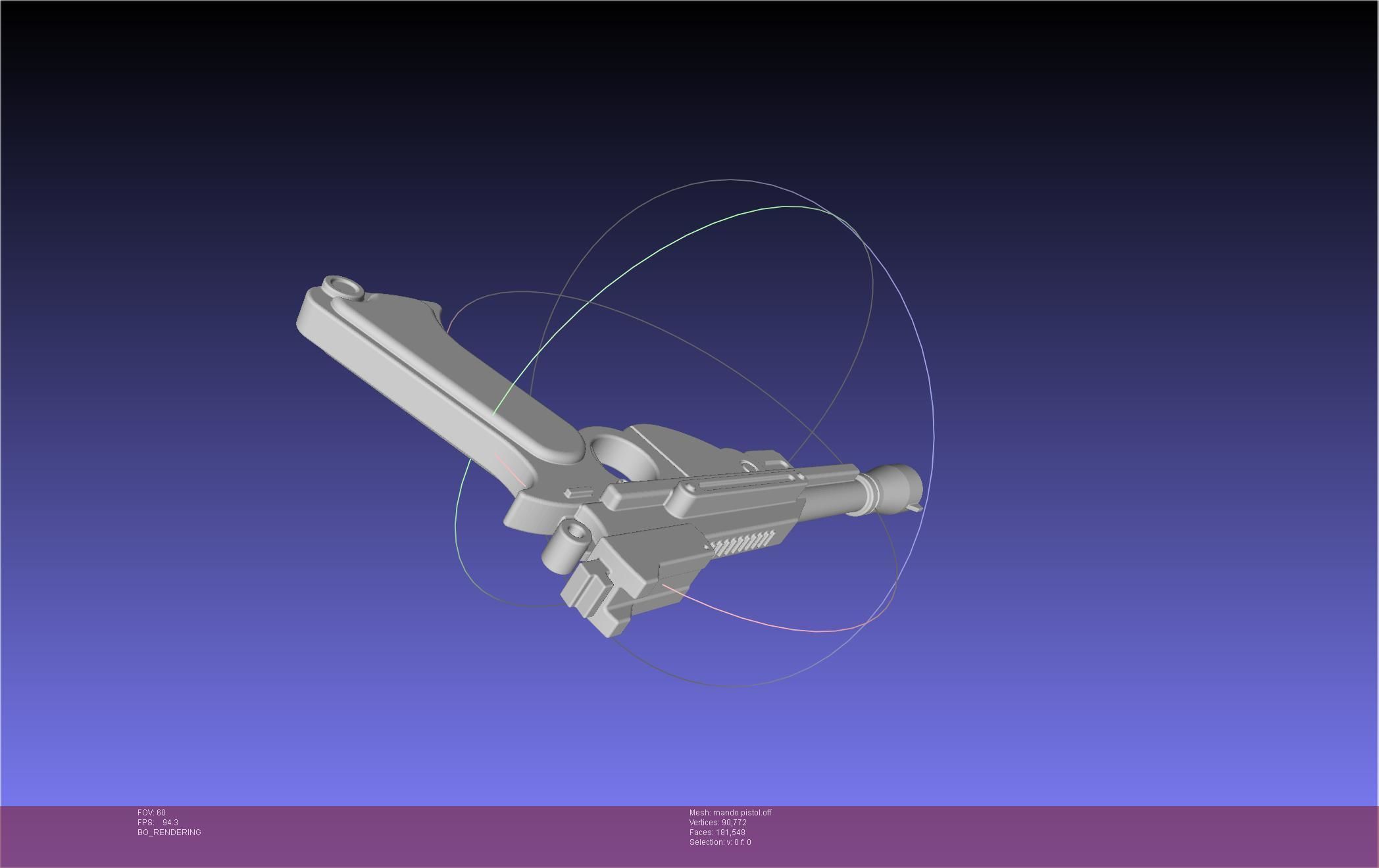 Star Wars The Mandalorian Blaster Pistol Basic Model 3D model_36