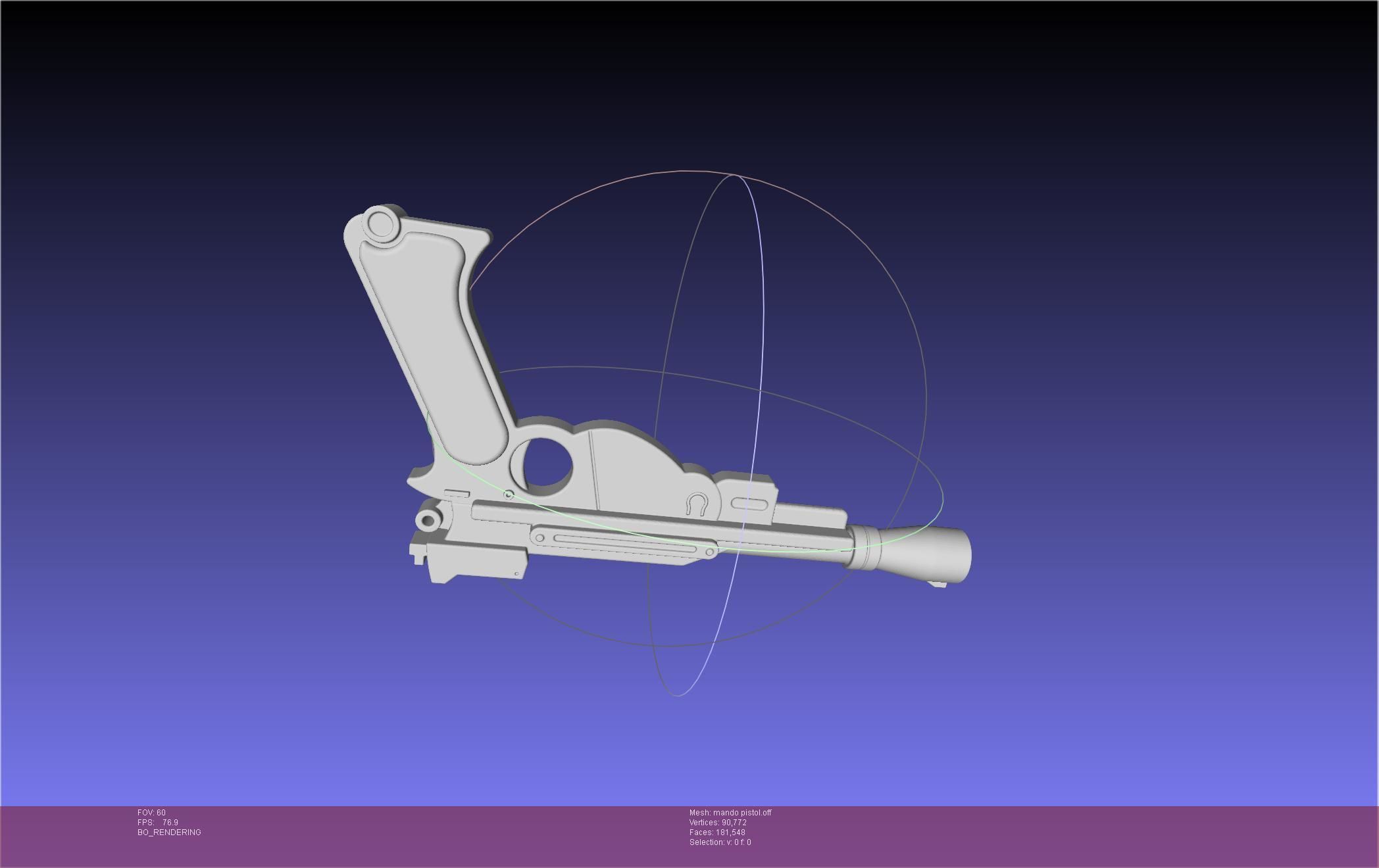 Star Wars The Mandalorian Blaster Pistol Basic Model 3D model_13