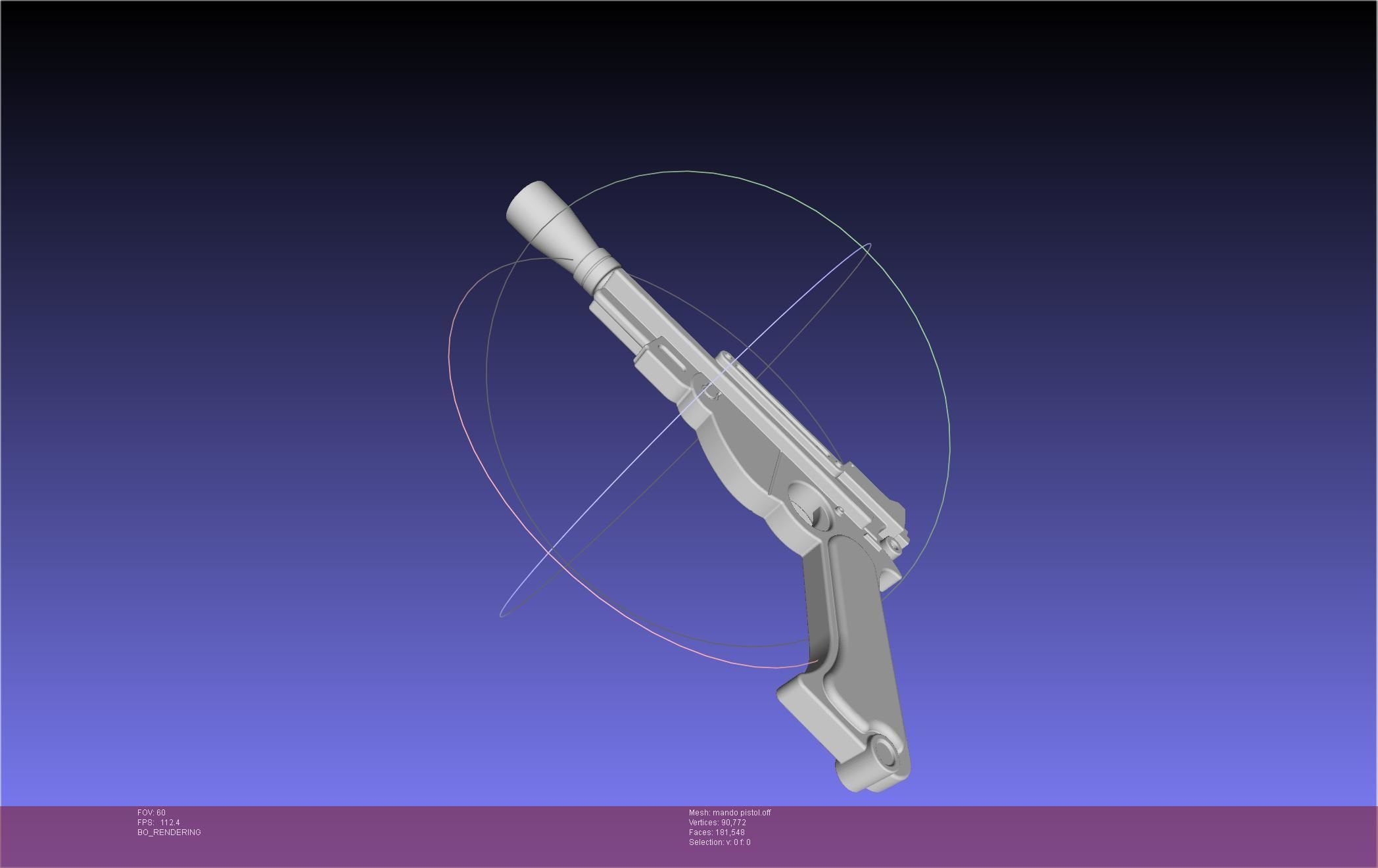 Star Wars The Mandalorian Blaster Pistol Basic Model 3D model_34