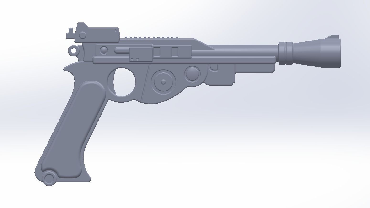 Star Wars The Mandalorian Blaster Pistol Basic Model 3D model_1