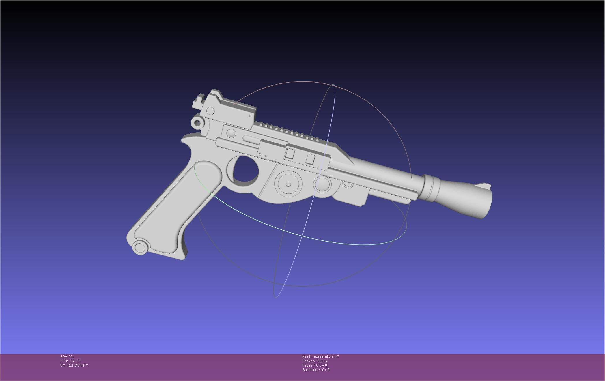 Star Wars The Mandalorian Blaster Pistol Basic Model 3D model_123