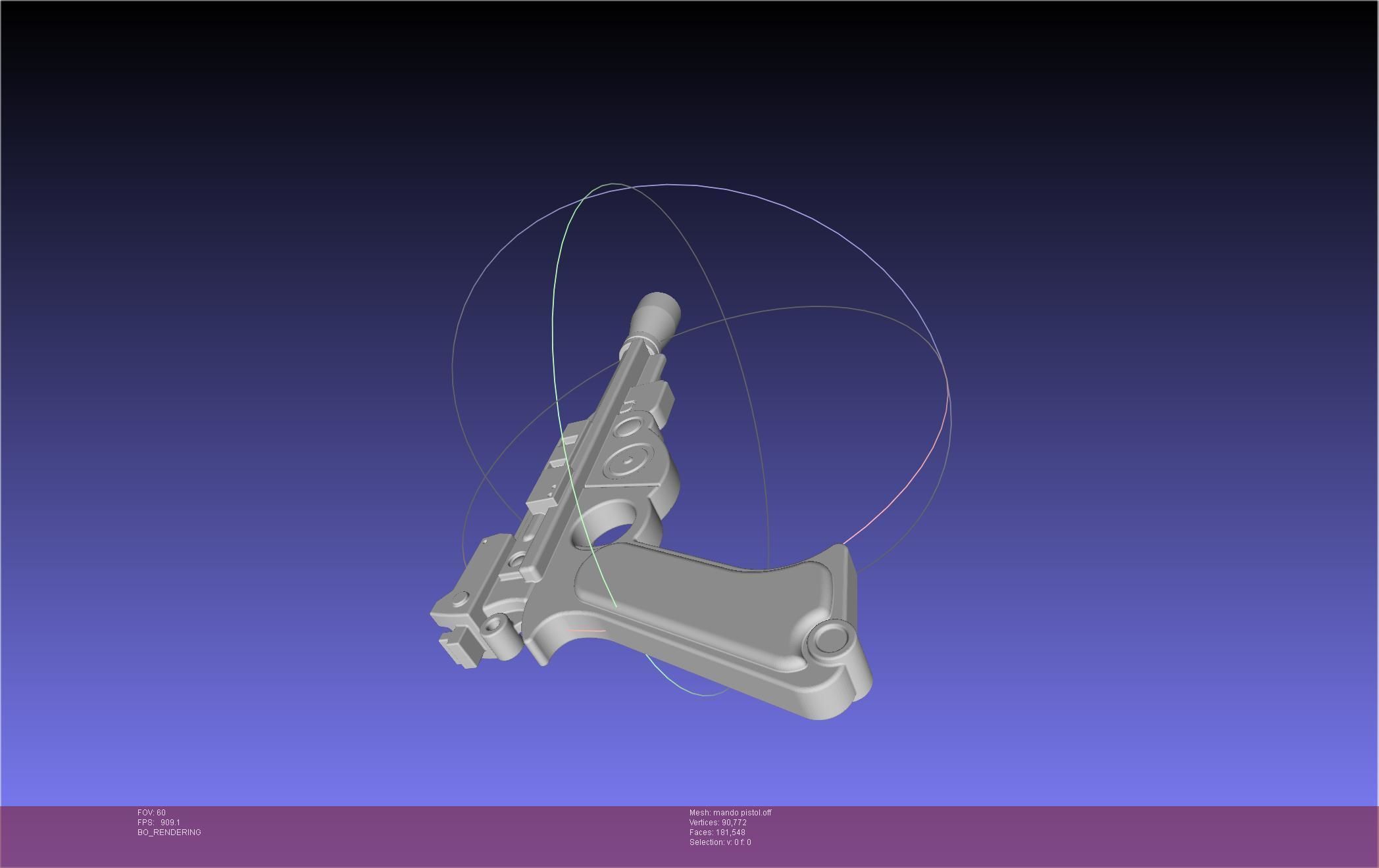 Star Wars The Mandalorian Blaster Pistol Basic Model 3D model_46