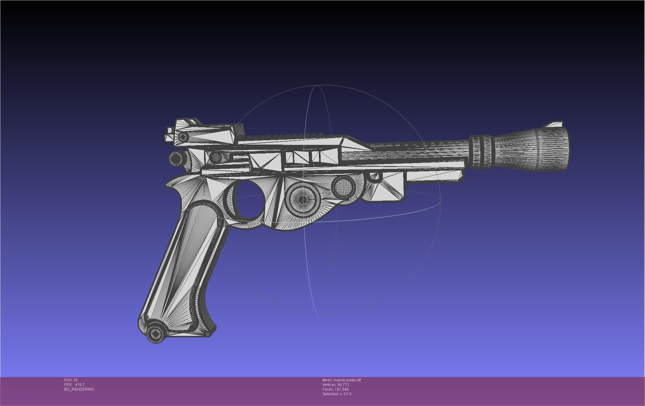 Star Wars The Mandalorian Blaster Pistol Basic Model 3D model_105