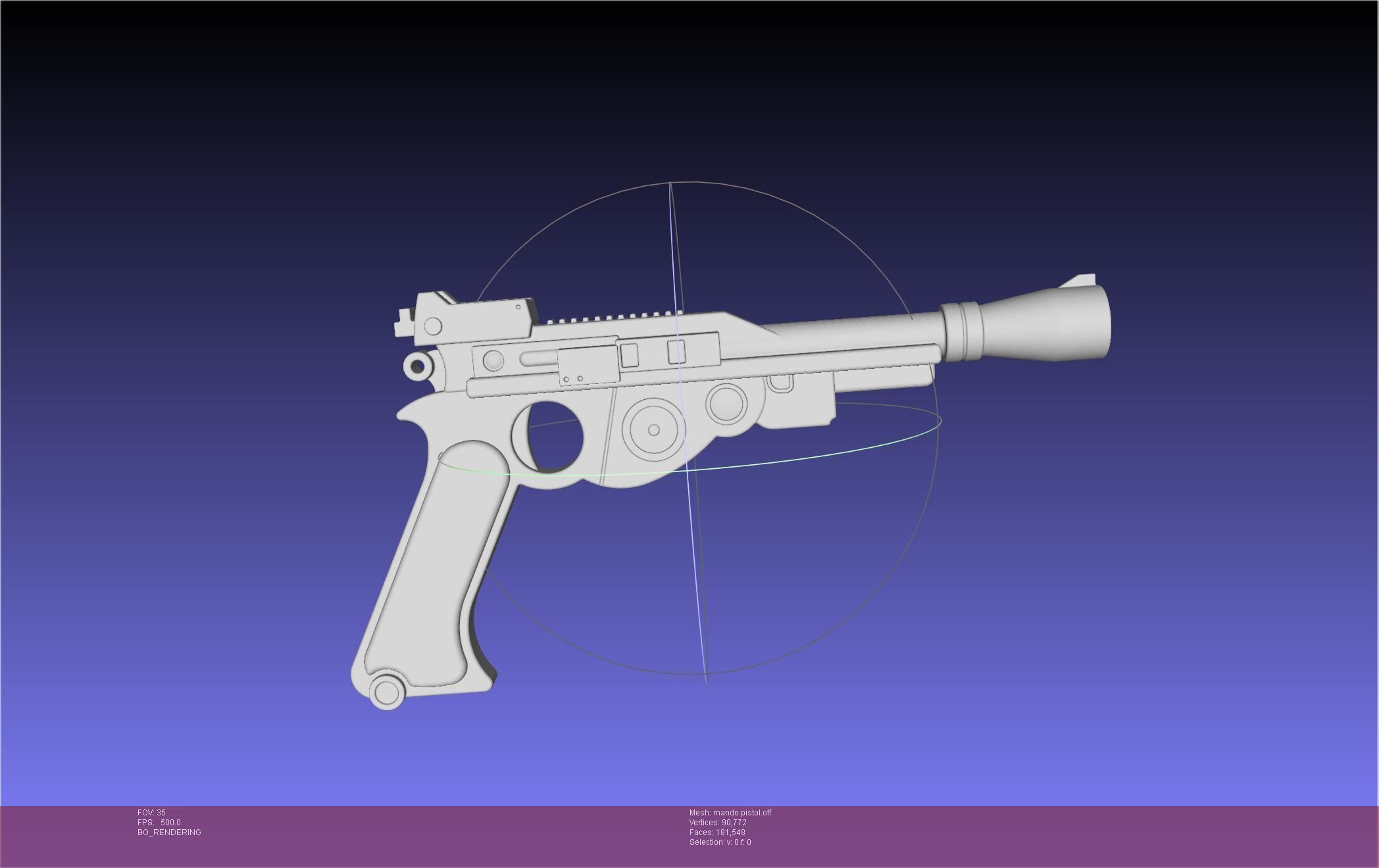 Star Wars The Mandalorian Blaster Pistol Basic Model 3D model_115