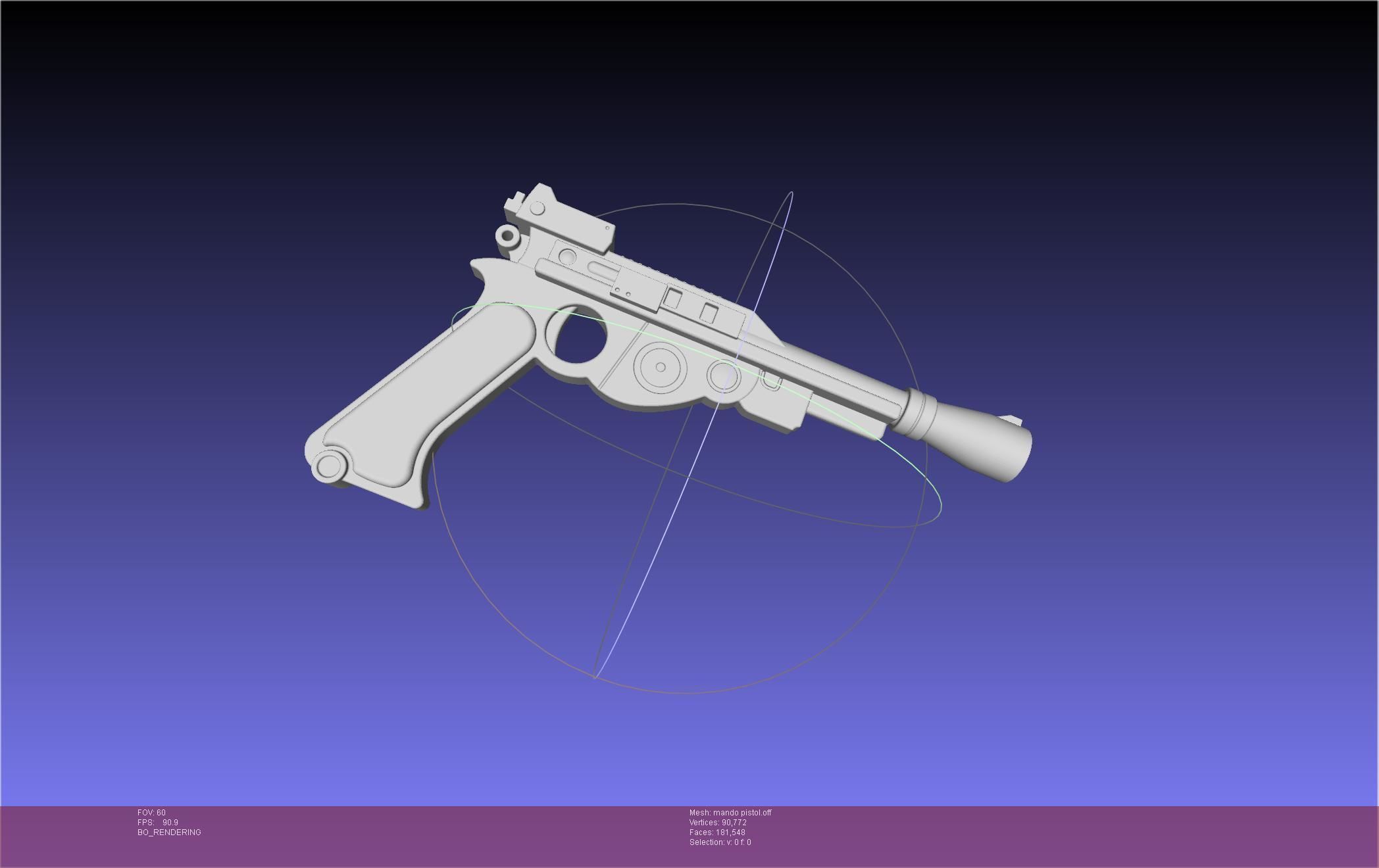 Star Wars The Mandalorian Blaster Pistol Basic Model 3D model_10