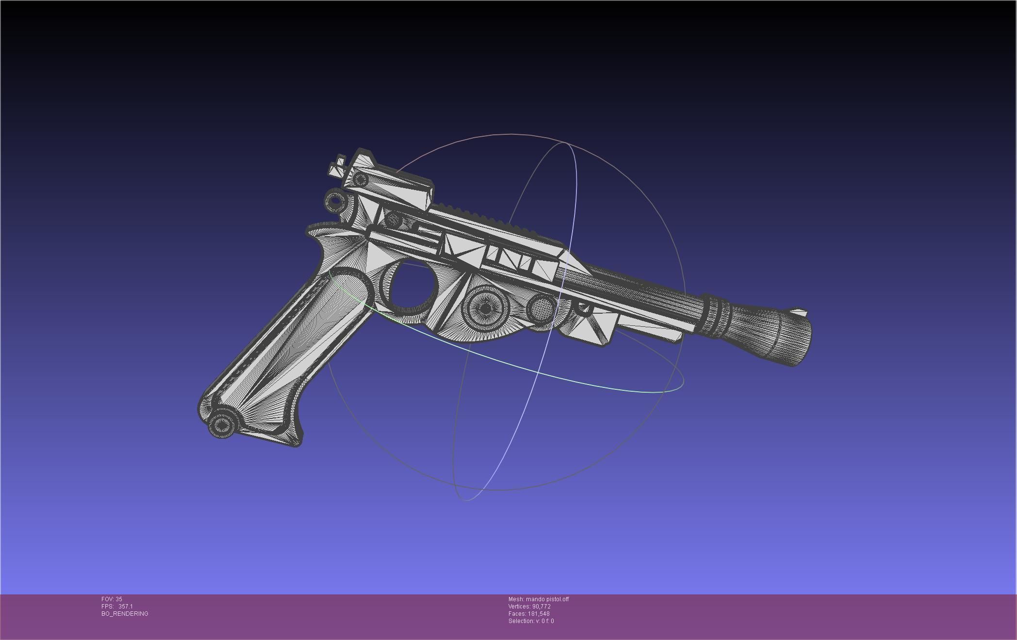 Star Wars The Mandalorian Blaster Pistol Basic Model 3D model_91