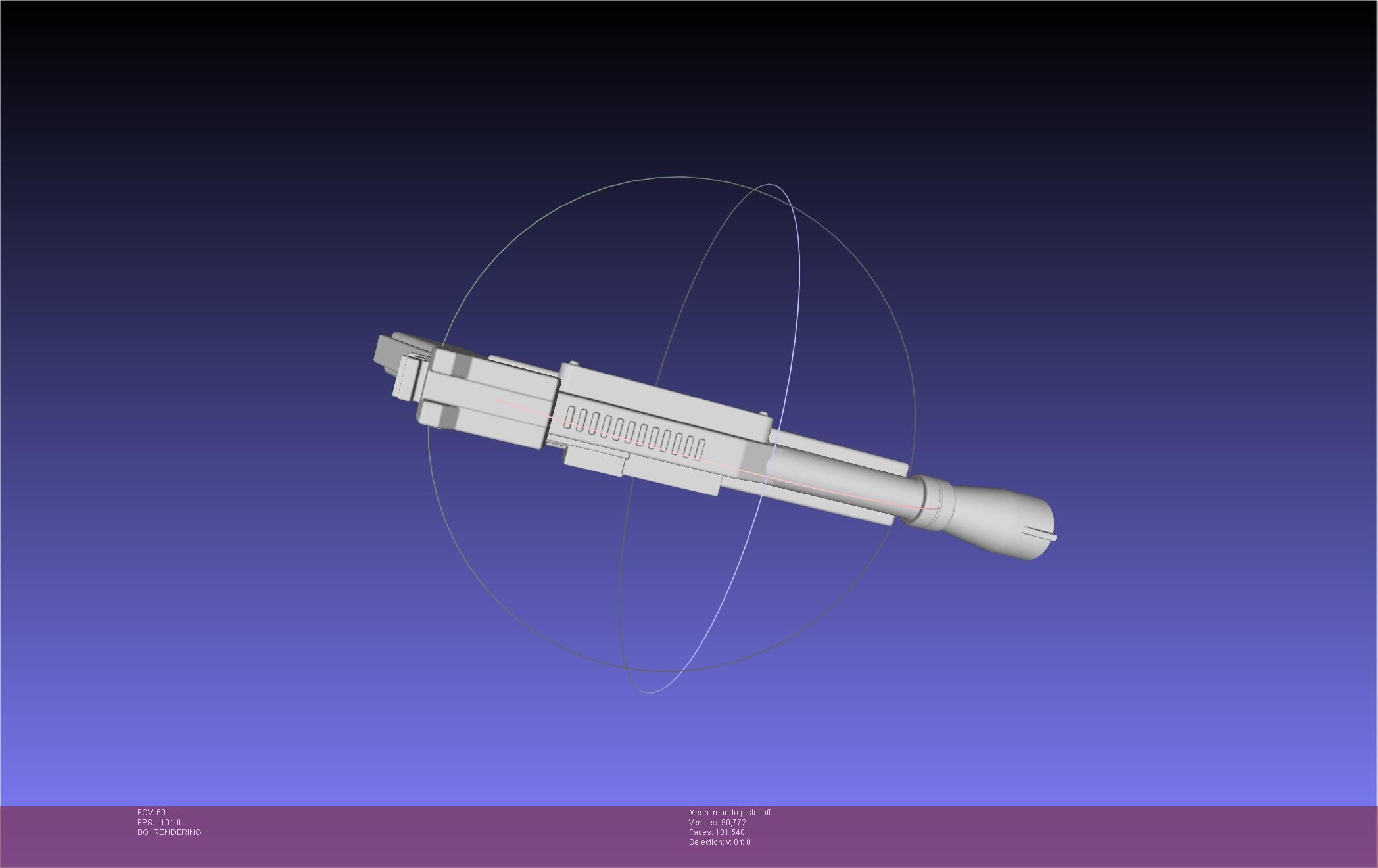 Star Wars The Mandalorian Blaster Pistol Basic Model 3D model_16