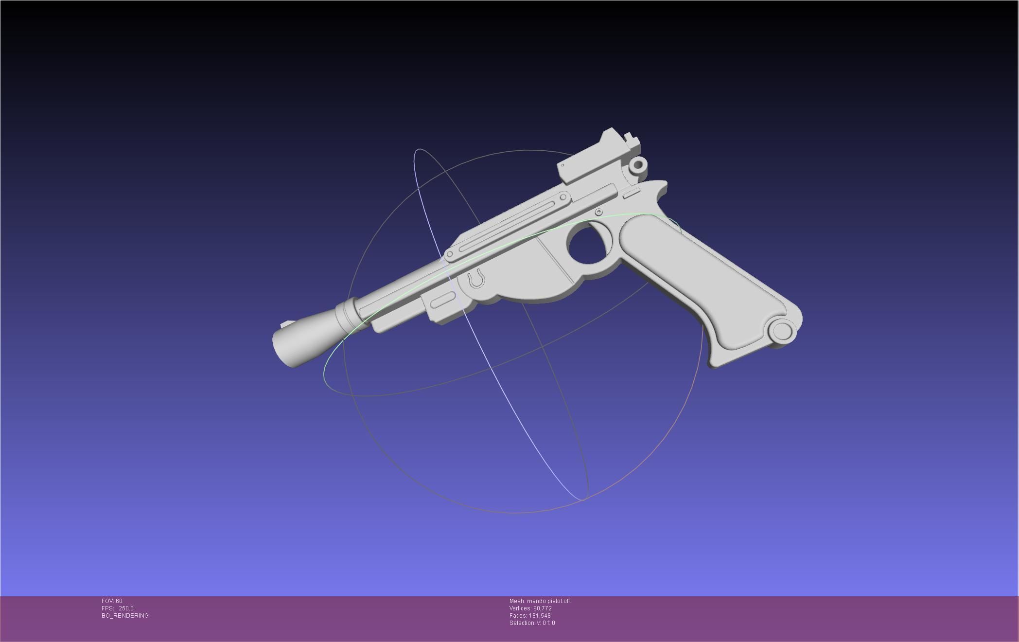 Star Wars The Mandalorian Blaster Pistol Basic Model 3D model_2
