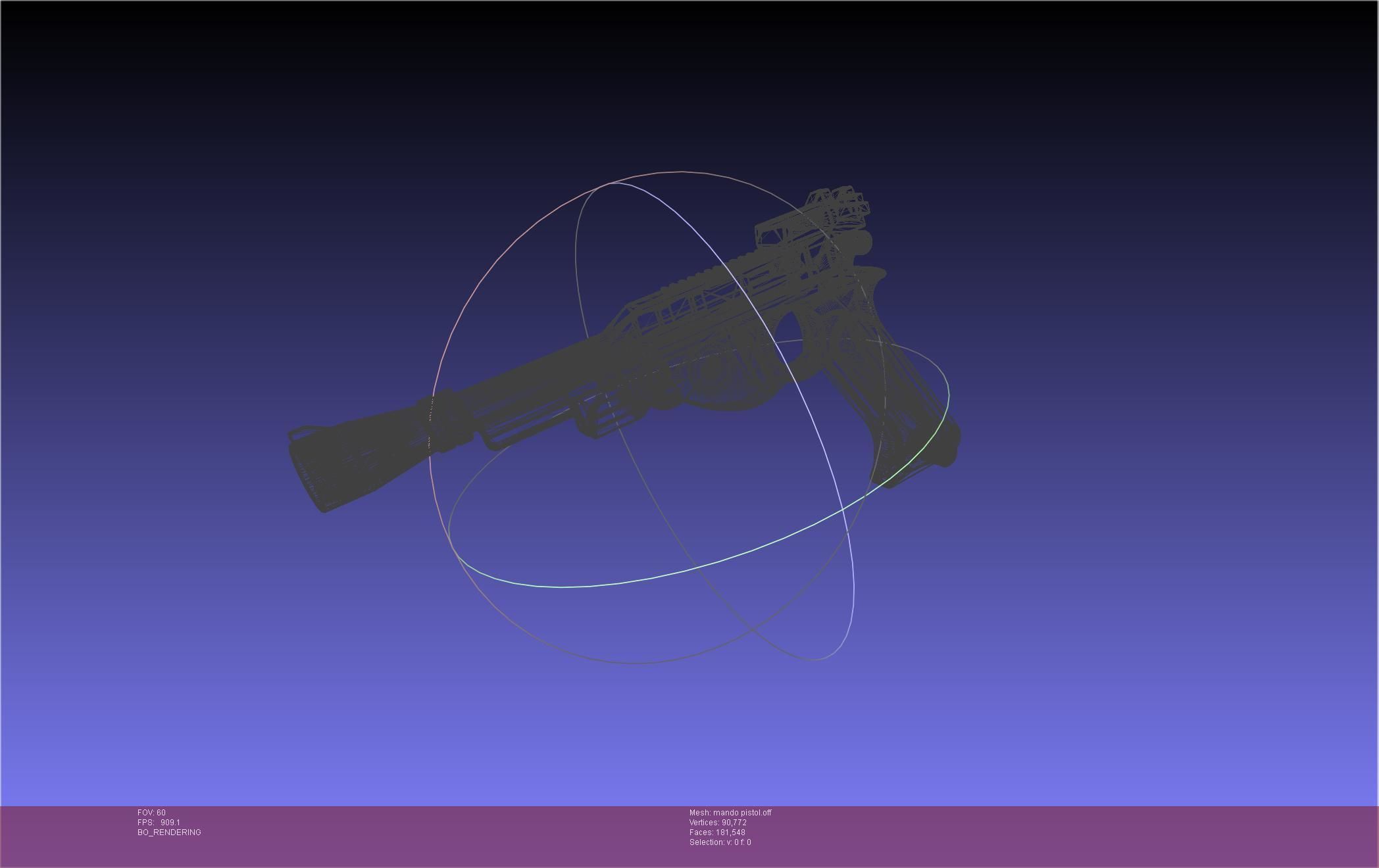 Star Wars The Mandalorian Blaster Pistol Basic Model 3D model_71