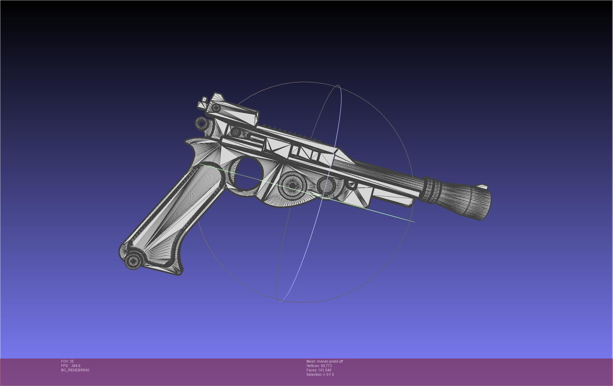Star Wars The Mandalorian Blaster Pistol Basic Model 3D model_92