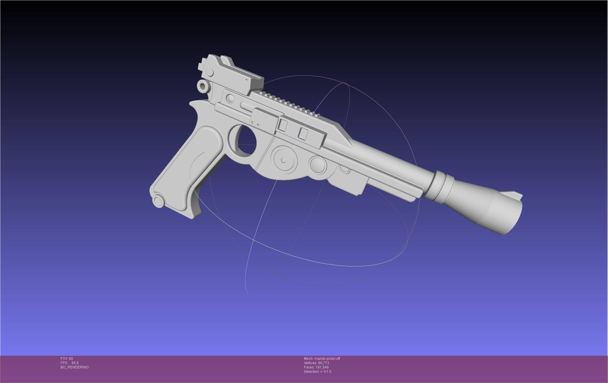 Star Wars The Mandalorian Blaster Pistol Basic Model 3D model_5