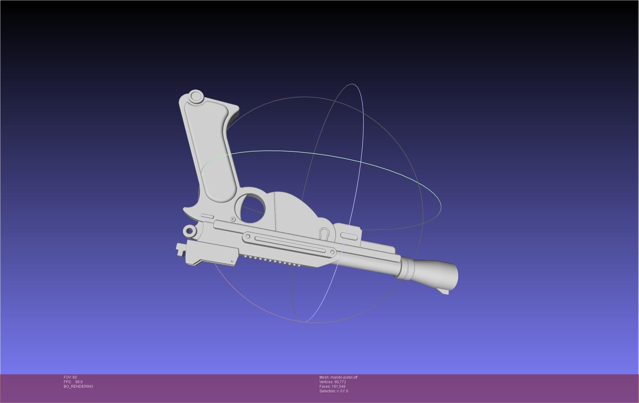 Star Wars The Mandalorian Blaster Pistol Basic Model 3D model_14